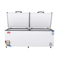 赫强卧式冷柜BC/BD-728不锈钢内胆卧式冰箱冷柜大冰柜冷藏双温商用大容量小冰柜冷冻柜家用冰柜冷柜家用冰柜冷柜商用