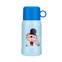 膳魔师THERMOS儿童 保温用品 不锈钢吸管直饮两用便携防漏带杯套 大容量双杯盖成长水壶卡通550MLTCKA-551