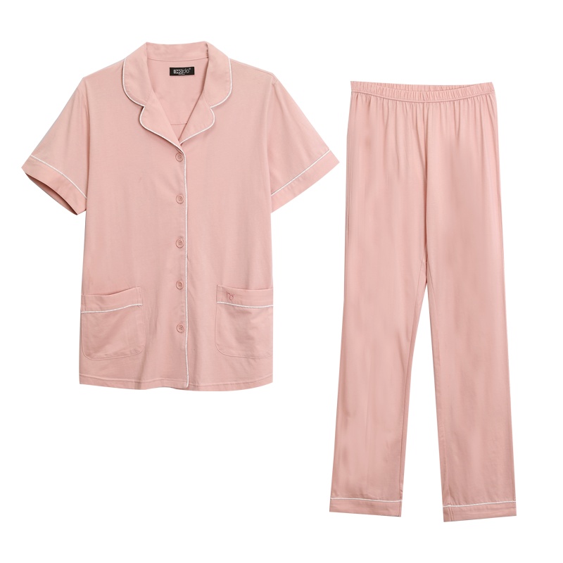 [商场同款]红豆居家夏季亲子款全棉睡衣男士女士男童女童基础款简约休闲风短袖家居服套装可外穿