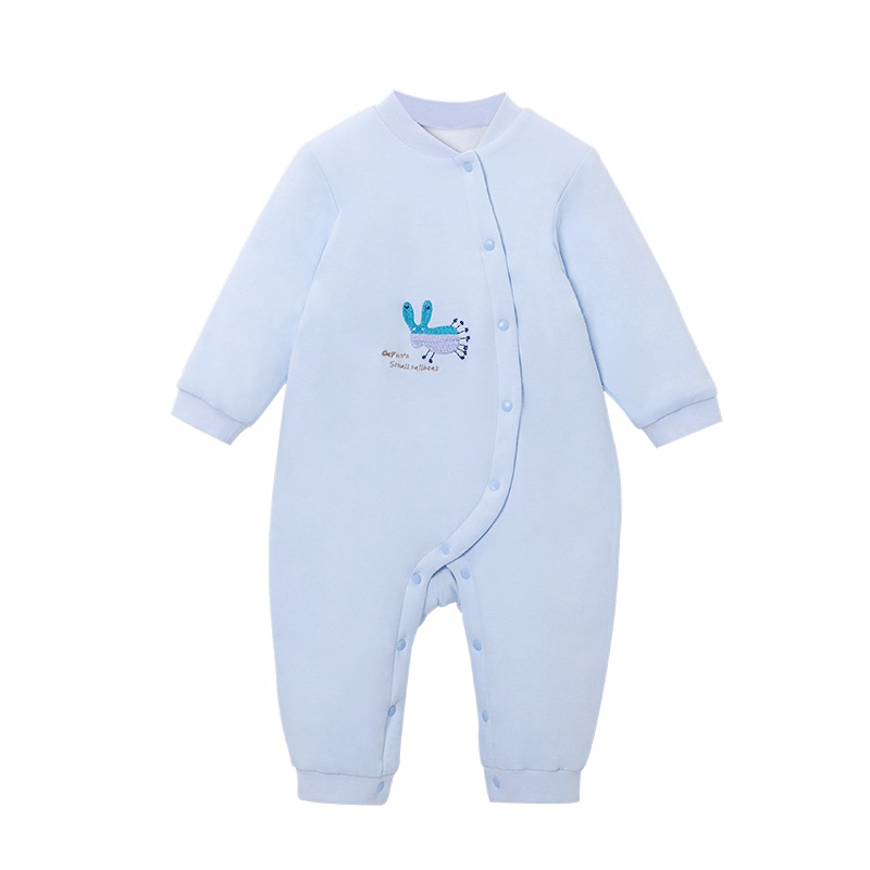 欧孕(OUYUN)新生婴儿衣服宝宝连体衣春秋开档哈衣0-3个月初生长袖爬爬服哈衣
