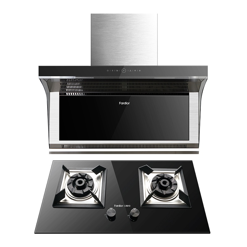 Fardior/法迪欧吸油烟机燃气灶烟灶套餐9007+2B13 欧式触控式 16立方大吸力 天然气