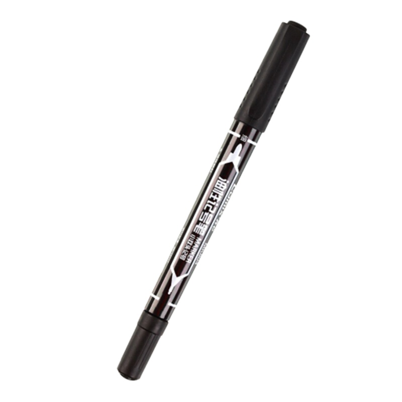 齐心(COMIX) MK804 0.5mm和2.0mm 小双头记号笔 12支/盒 (计价单位:盒) 黑