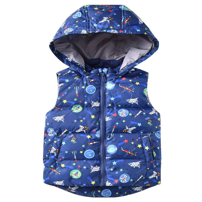 铅笔俱乐部童装2019秋冬新款男童羽绒连帽马甲小童保暖无袖外套