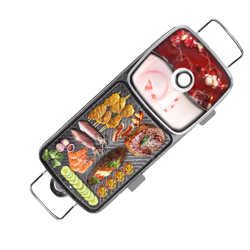 大师傅(DO MASTER)家用火锅烧烤一体锅电烧烤炉多功能电烤盘烤肉盘烤肉锅烤炉烤肉机涮烤一体锅铁板烧火锅烤盘