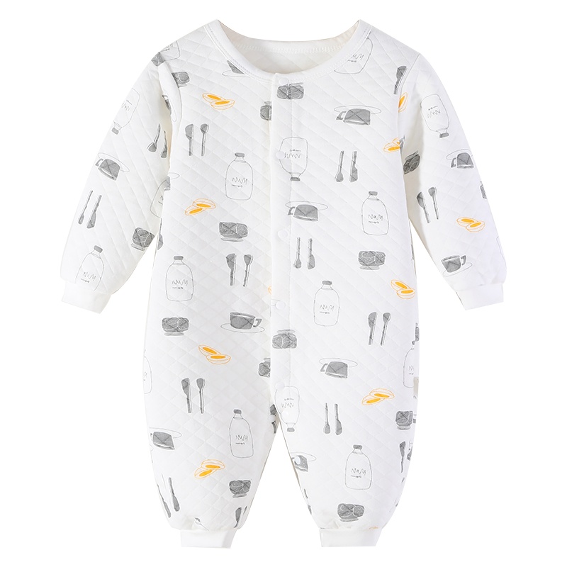 南极人秋冬新款宝宝哈衣连体衣夹棉保暖儿童哈衣爬服新生儿衣服婴儿连体衣