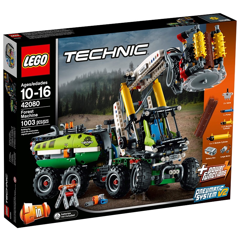 LEGO 乐高 Technic系列 多功能林业机械拼插模型 42080 1003颗粒