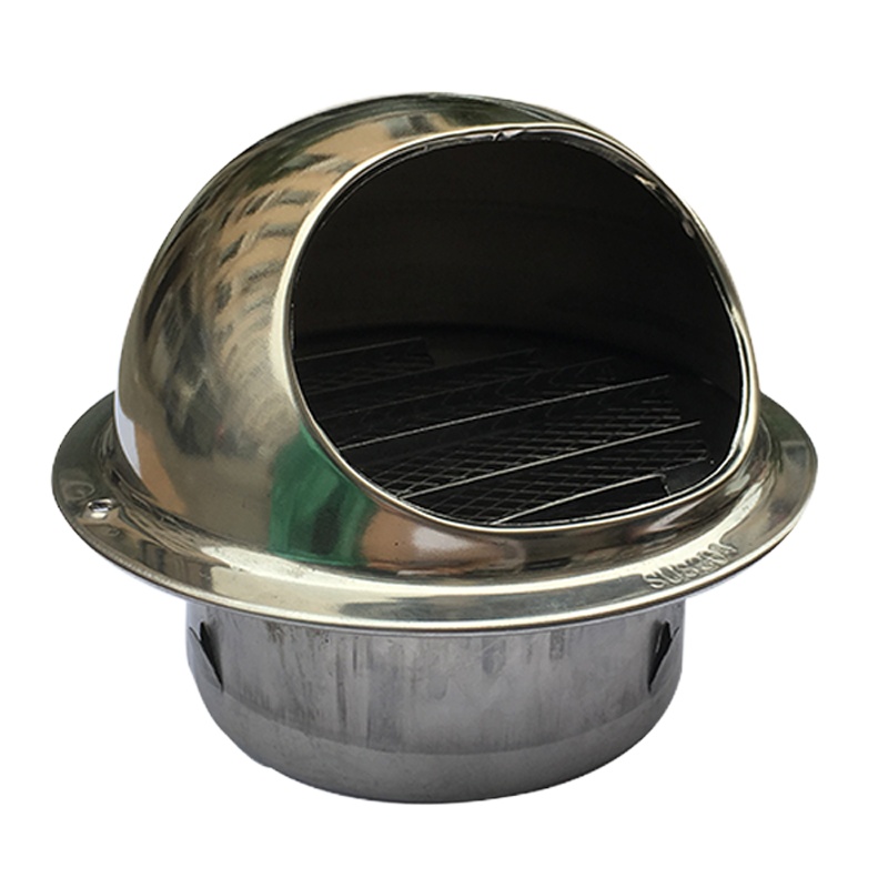 闪电客304不锈钢外墙风帽 室外防风罩防虫油烟机 新风排气罩 防雨罩通风 200mm(304不锈钢加厚)