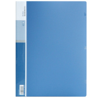 得力(deli)5003 A4 PP材质资料册/文件册/活页文件夹/插页袋 蓝色 30页单只装 办公用品