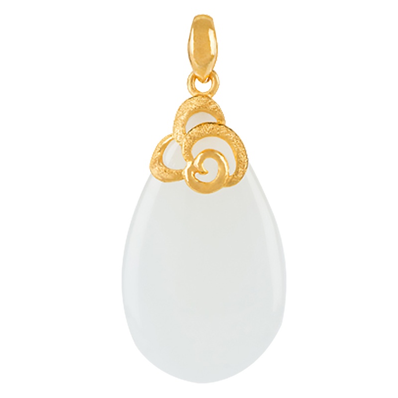 金一足金简爱·云裳女士款和田玉吊坠赠银链(定价) ZJDZ060