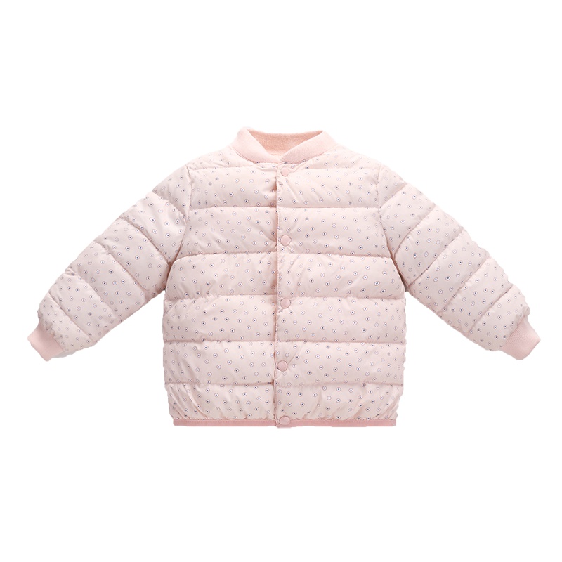 时尚新款童装秋冬装新款儿童羽绒棉圆点百搭休闲内胆中小童宝宝短款棉衣80-140cm
