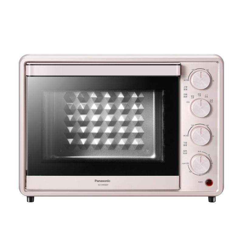松下(Panasonic) 烤箱家用多功能 上下独立控温 电烤箱 烘焙烧烤 30L NU-DM300P 玫瑰色