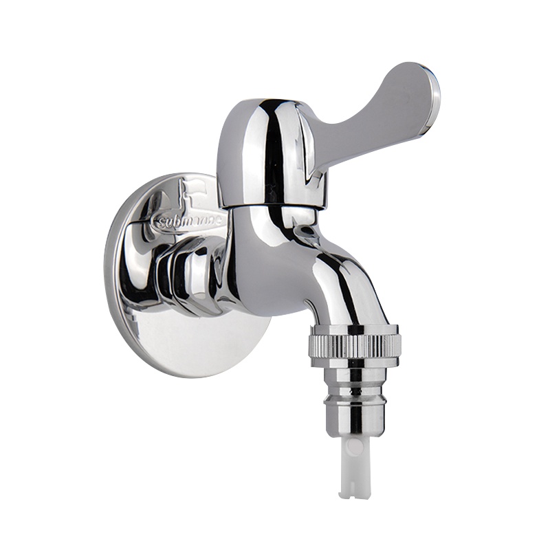 苏宁宜品水龙头全铜陶瓷阀芯冷热水通用洗衣机龙头拖把池水嘴4分接口L101X 单把单孔单把自动止水功能