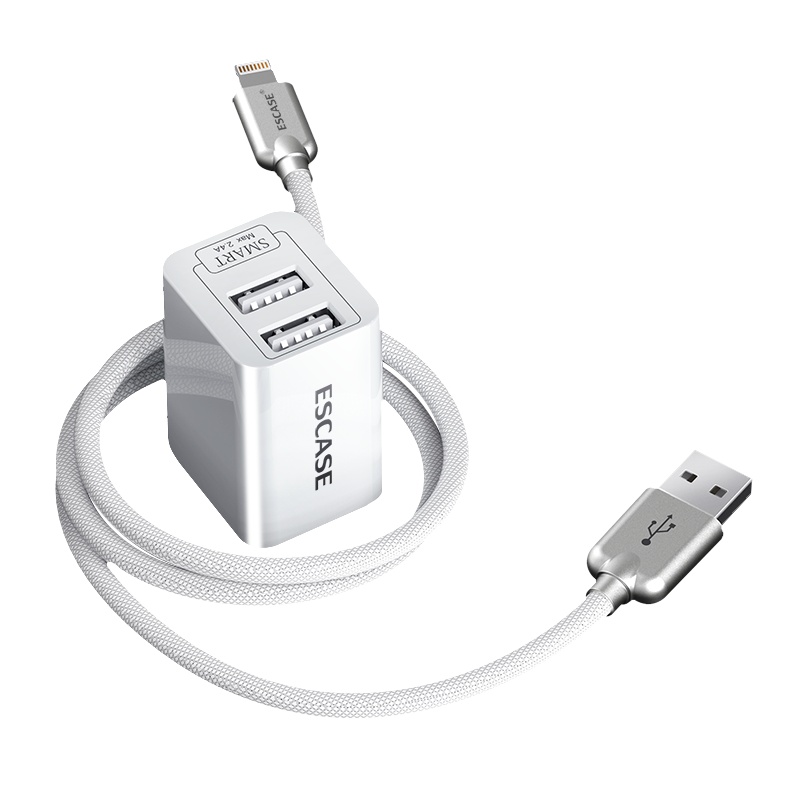 ESCASE苹果12充电器12mini充电头iphone12Pro手机数据线11Pro套装线充快充ES-CUC-02黑色