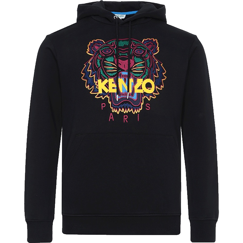Kenzo 高田贤三 男士虎头图案棉质连帽卫衣运动衫 F96 5SW415 4XA