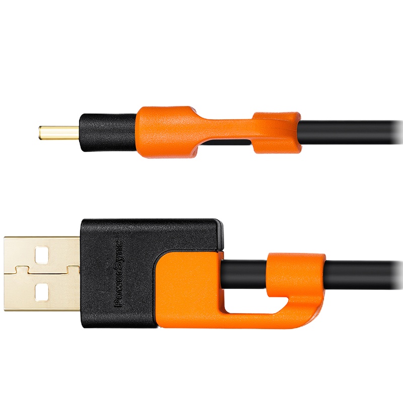 包尔星克 CUBCEARA0010 TYPE-C充电传输两用数据线 1米 黑橙色 1根/盒