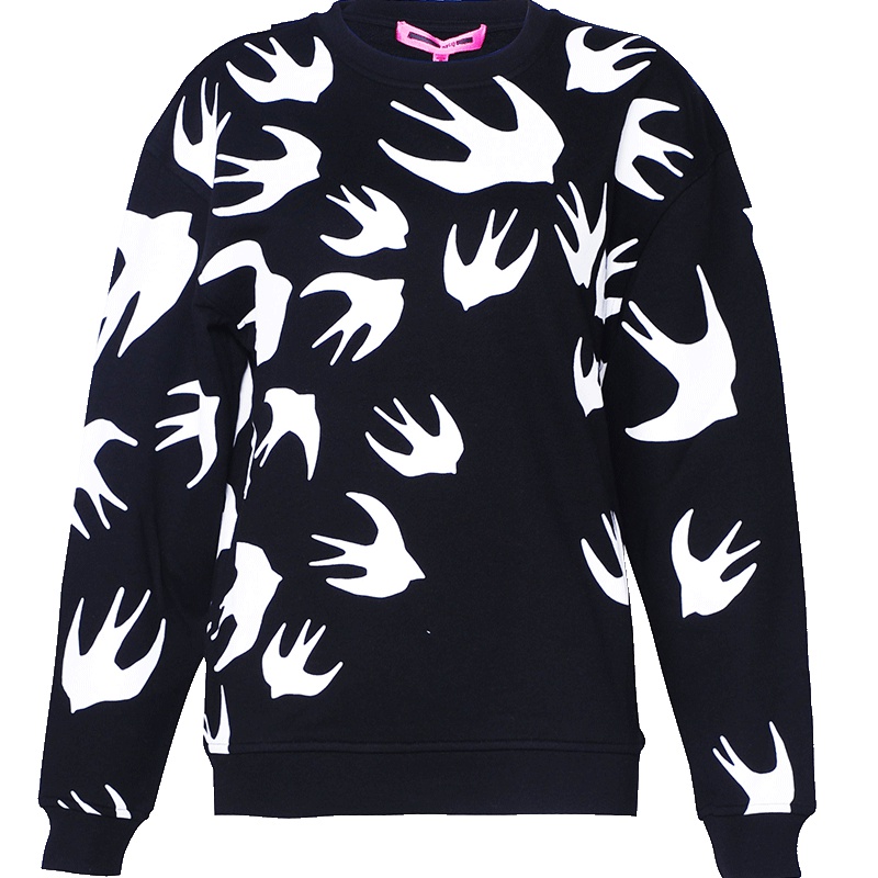 MCQ ALEXANDER MCQUEEN欧美潮牌 女士卫衣 圆领燕子款长袖T恤