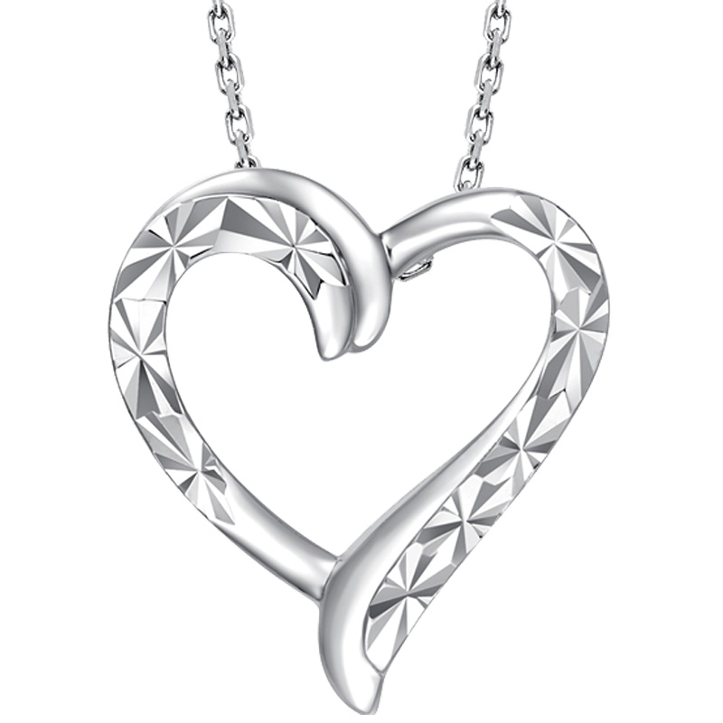 周大福Y时代心形PT950铂金吊坠PT161240