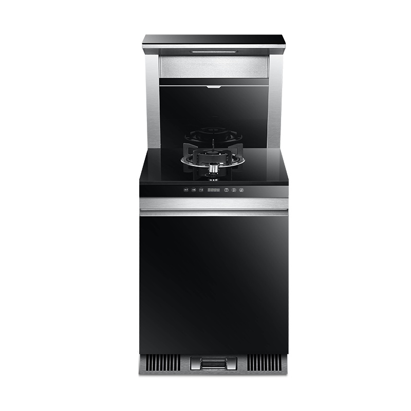 荣飞（Rongfei）集成灶单灶厨房环保灶台自动清洗家用一体式小户型单眼下排侧吸式油烟机消毒柜套装电磁炉款