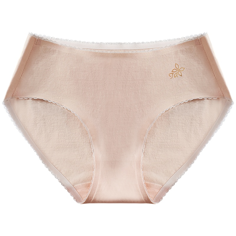 爱帝女士三角内裤蕾丝边性感舒适大码内裤女宽松棉质内裤