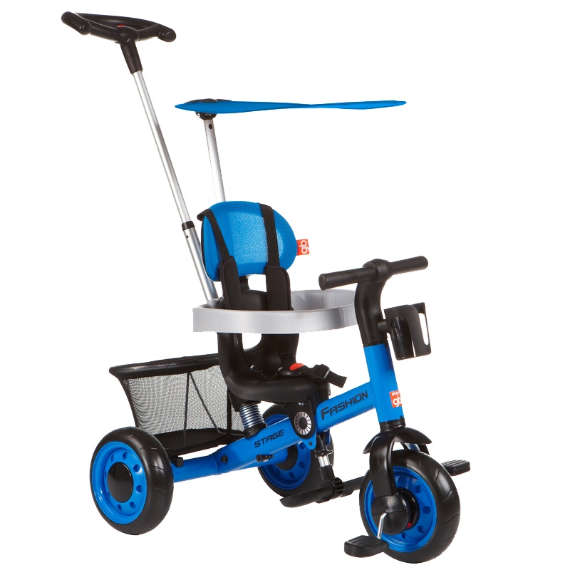 gb好孩子 儿童三轮车 三轮宝宝推车 多功能婴儿脚踏自行车 红色SR600R