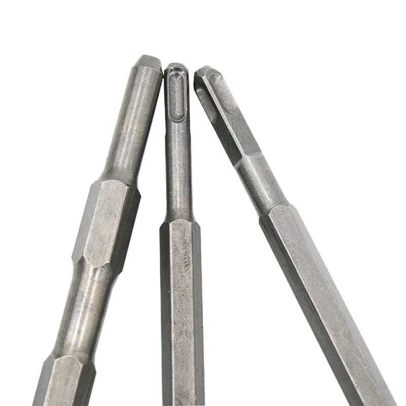 冰禹 BY-570 方柄四坑尖扁凿子电锤冲击钻头圆柄两坑两槽U型凿 六角镐钎电镐 六角17*1000扁(1个)