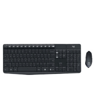 罗技(Logitech) MK315 键鼠套装 无线键鼠套装 办公键鼠套装 静音 全尺寸 黑色 带无线2.4G接收器