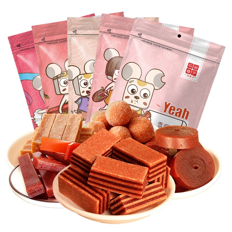 SNWQ一品巷子 山楂条山楂卷山楂糕5连包组合1328g