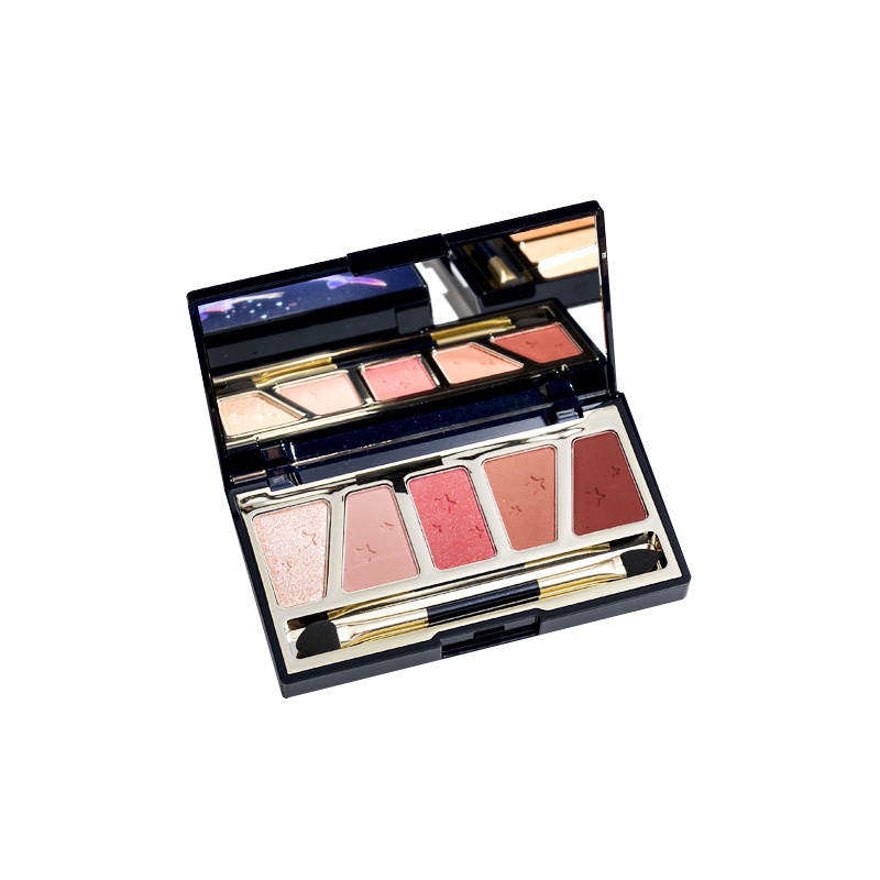 稚优泉五色眼影盘 大地玫瑰哑光珠光懒人初学者少女系彩妆盘01