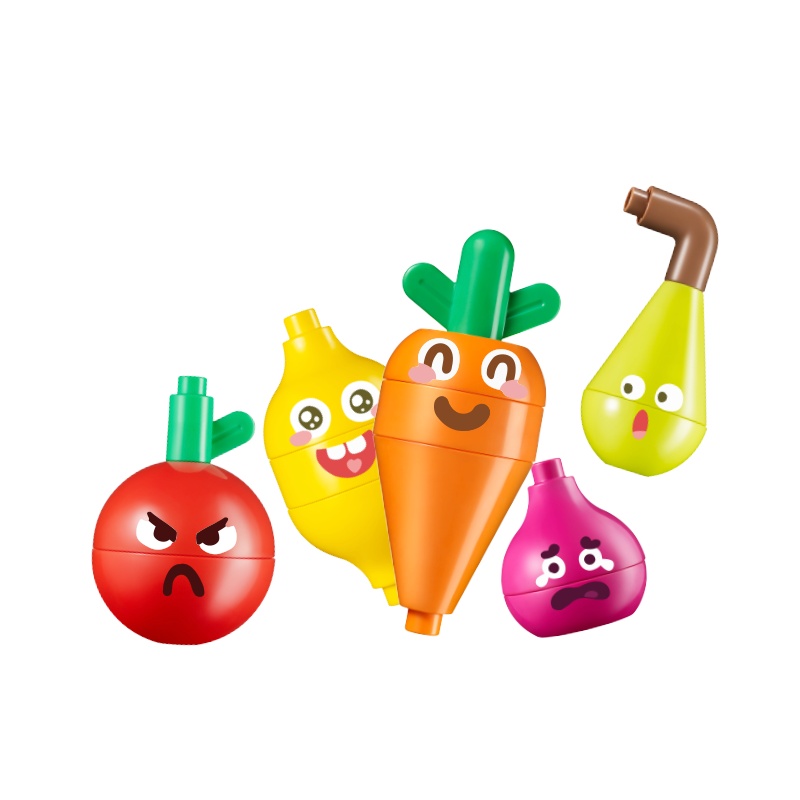 布鲁可大颗粒积木玩具儿童拼插萌果拼拼乐布鲁克男孩女孩拼装玩具