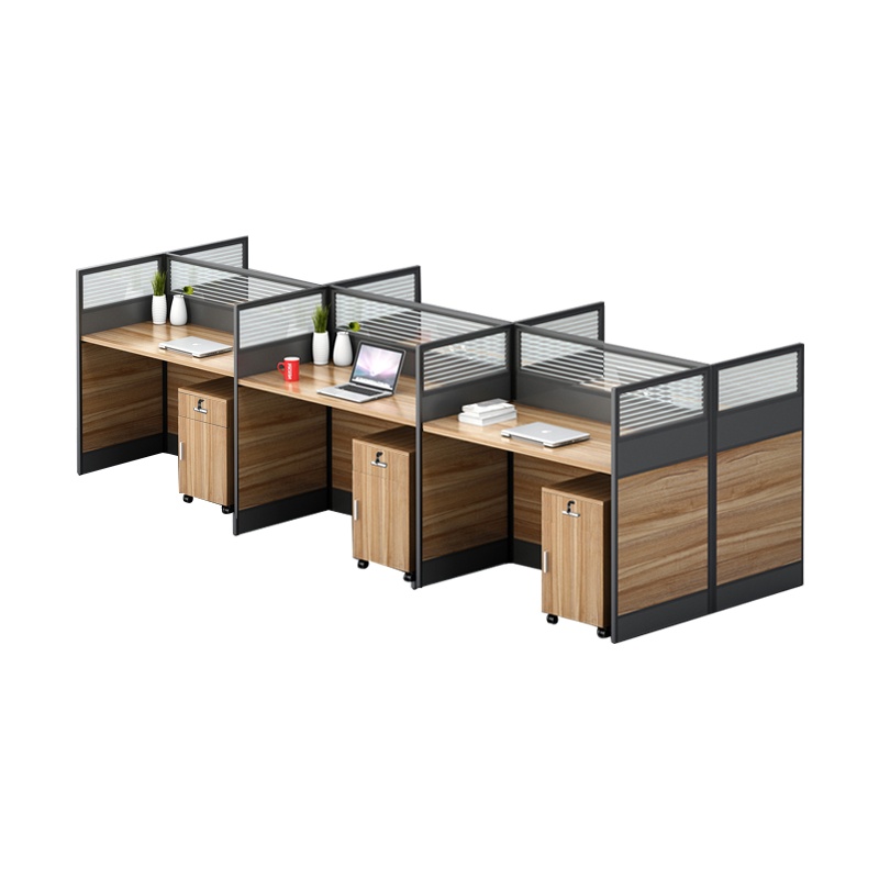 DYUANS 东原屏风办公桌3.6米板式六人位王字型职员电脑桌DY-L3606