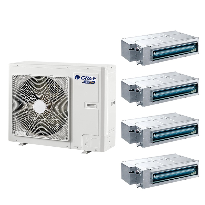 格力(GREE)中央空调小5匹一拖四套组 一级能效变频 多联风管嵌入式空调 Star系列 GMV-H112WL/A