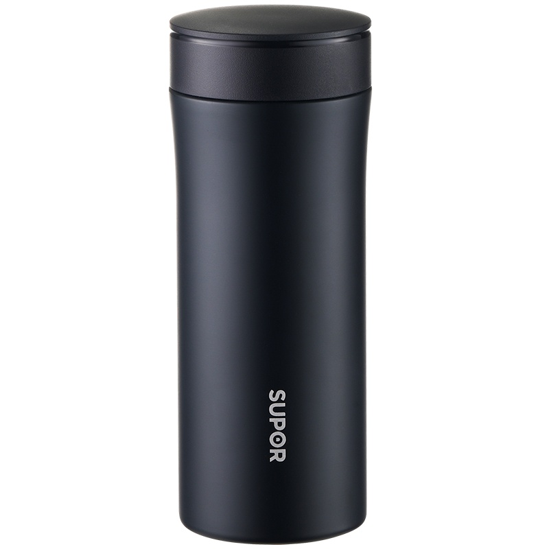 苏泊尔(SUPOR)保温杯男大容量男士高档商务泡茶便携学生316L不锈钢水杯子380ml真空保温杯KC38GB10