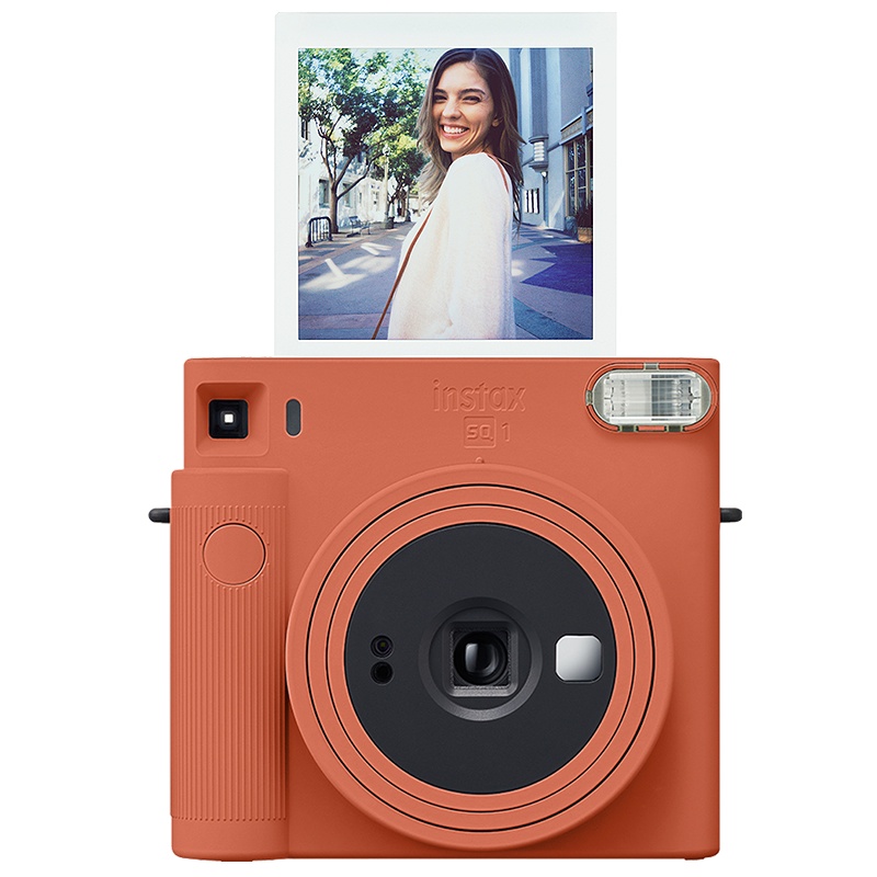 富士(FUJIFILM)INSTAX 拍立得 相机 一次成像相机SQUARE SQ1 赭石橙色 富士方形尺寸胶片相机