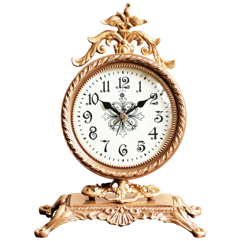 北极星(POLARIS) 仿古钟表欧式黄铜奢华座钟客厅创意台钟时钟时尚装饰桌摆件大气复古石英钟表