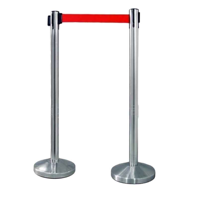 艾可思(X&W) SQ 5米长伸缩隔离带不锈钢加厚安全伸缩带围栏银行排队护栏杆警戒警示柱