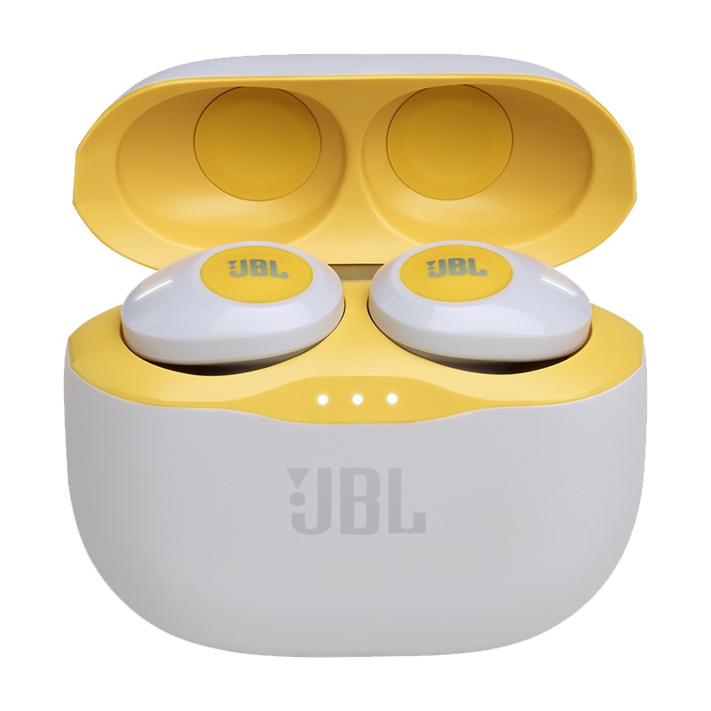 JBL TUNE120TWS 真无线蓝牙耳机 跑步运动吃鸡 双耳通用型音乐耳塞入耳式运动耳机 淡黄白