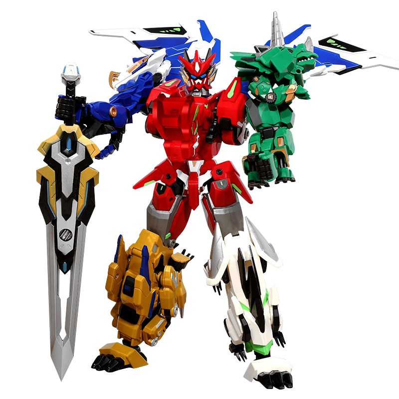 德馨龙魂觉醒360MM神龙号五合体玩具套装机器人金刚男孩玩具3-12岁