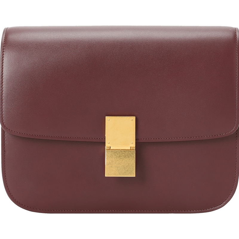 预订 CELINE 思琳 Teen 金属方扣豆腐方包 单肩包 斜挎包 中号18917金扣