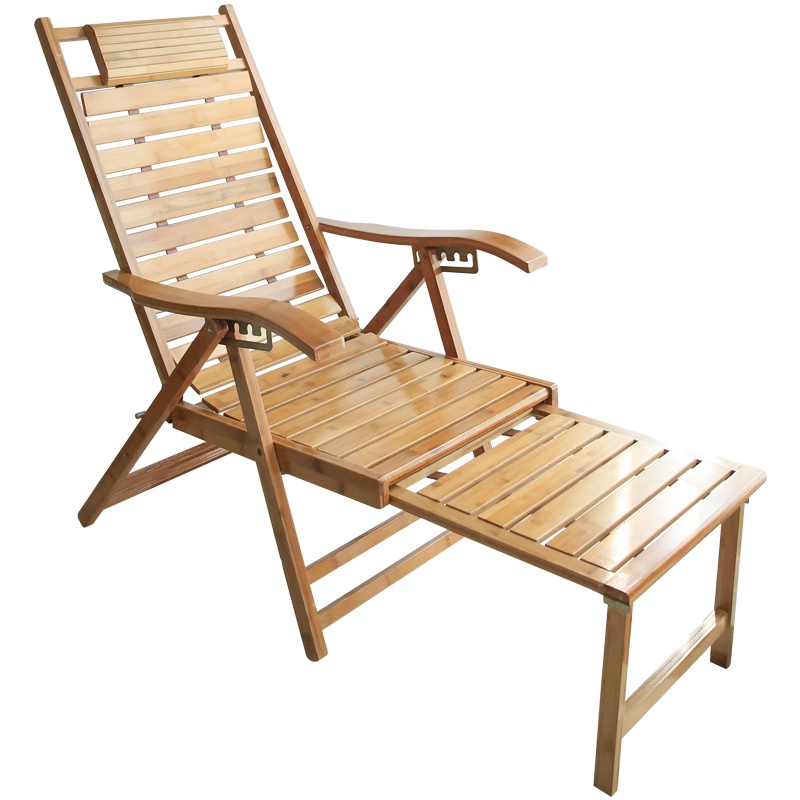 瑞仕达 Restar竹躺椅阳台家用休闲折叠午休成人老人逍遥椅懒人靠背夏凉靠椅子