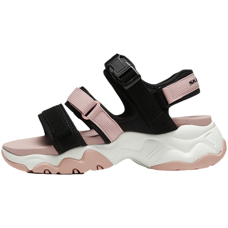 Skechers斯凯奇女鞋新款休闲魔术贴凉鞋户外沙滩凉拖鞋66666302