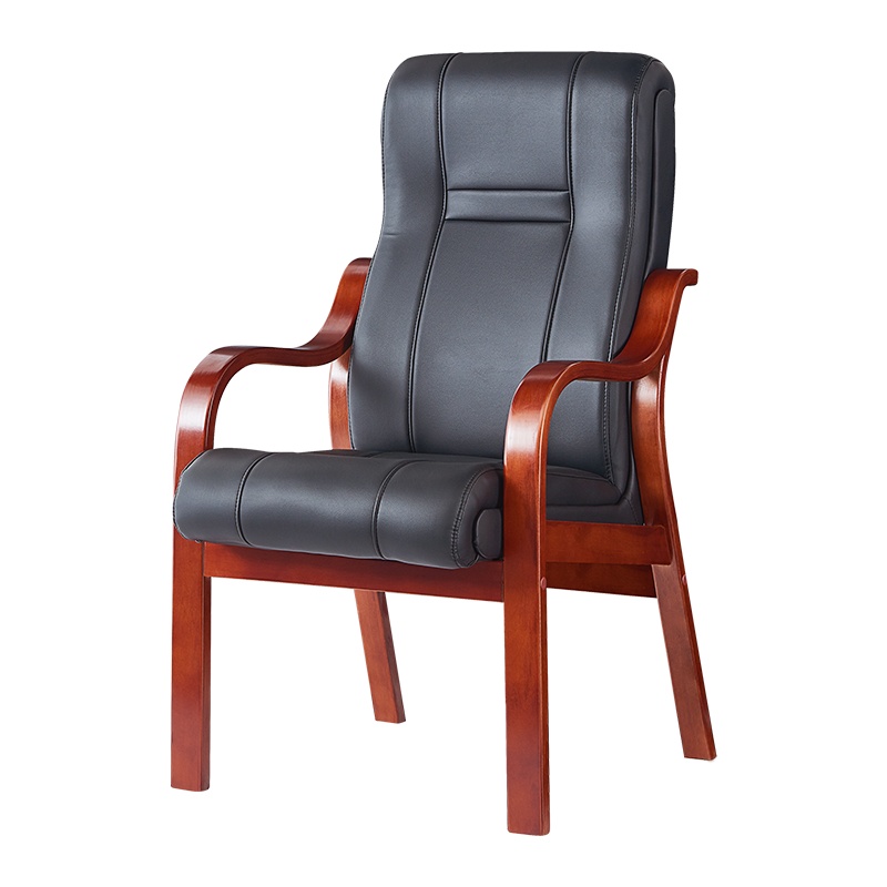 全简会议椅子实木职员电脑培训椅办公老板麻将椅