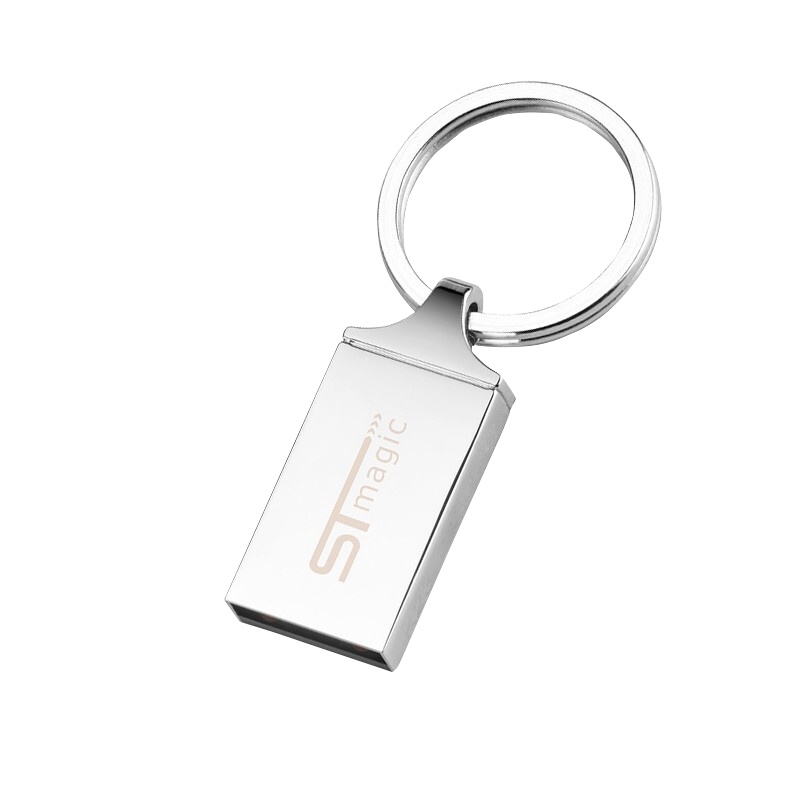 赛帝曼克U盘 K23银色USB2.0金属防水防震车载办公创意优盘16G