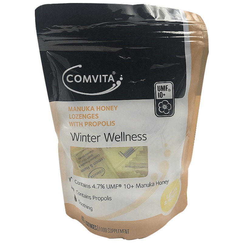 [UMF10+]康维他(Comvita)麦卢卡蜂蜜 UMF10+ 柠檬味蜂胶润喉糖 40粒/袋 进口食品 新西兰进口