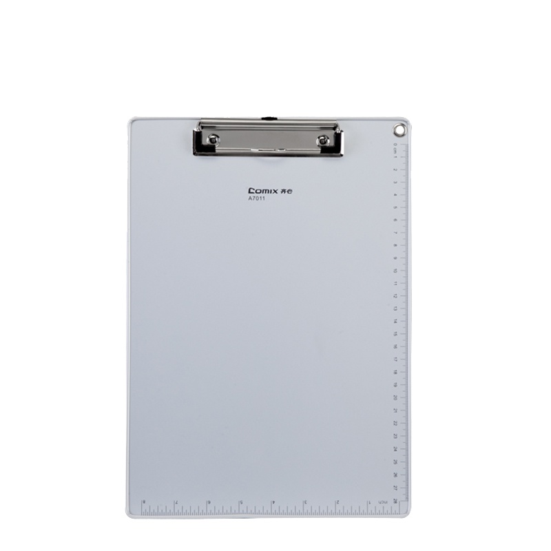 齐心 COMIX A7012 高级铝合金蝴蝶夹 A4 镍(起订量不足12个不发货)