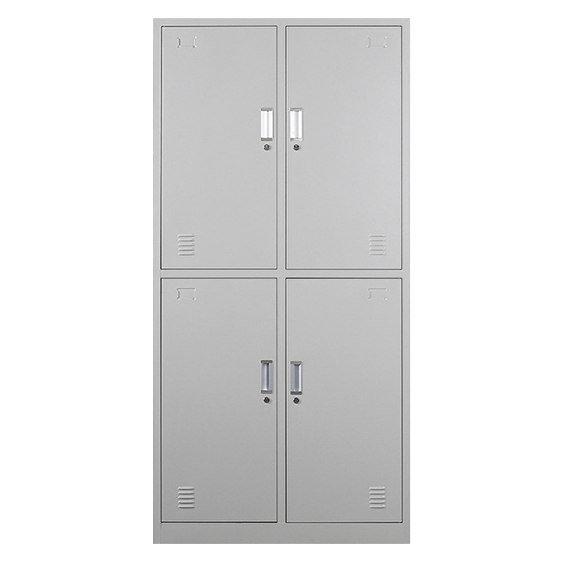 富和美文件柜铁皮柜更衣柜员工柜钢制办公柜衣柜2300分体上下个加厚款 四门2300*960*350