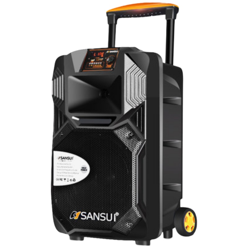 (SANSUI)山水 SS1-12 广场舞音响 蓝牙拉杆音箱 户外便携式音响 大功率带无线麦克风扩音器
