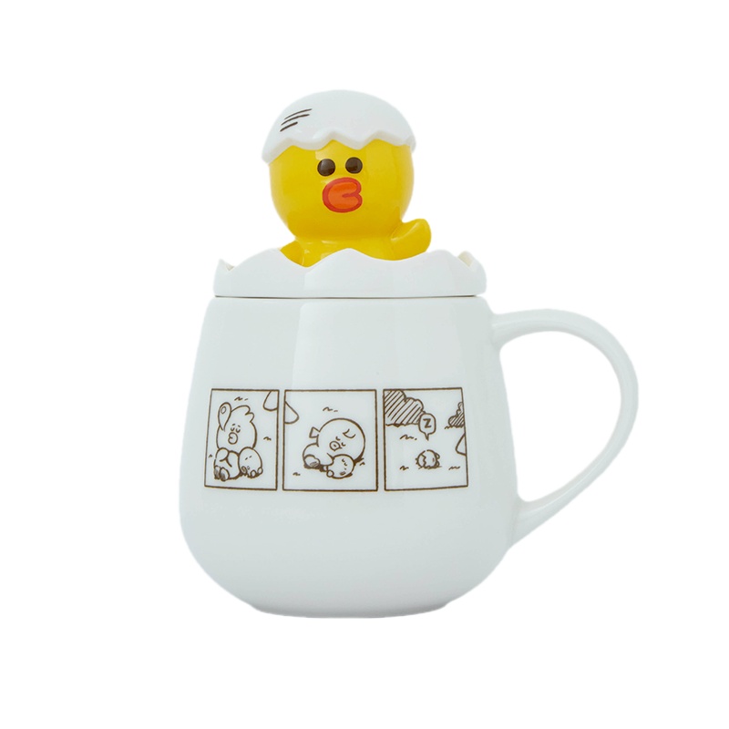 瑞幸咖啡&LINE FRIENDS联名款SALLY 破壳马克杯可爱咖啡陶瓷杯