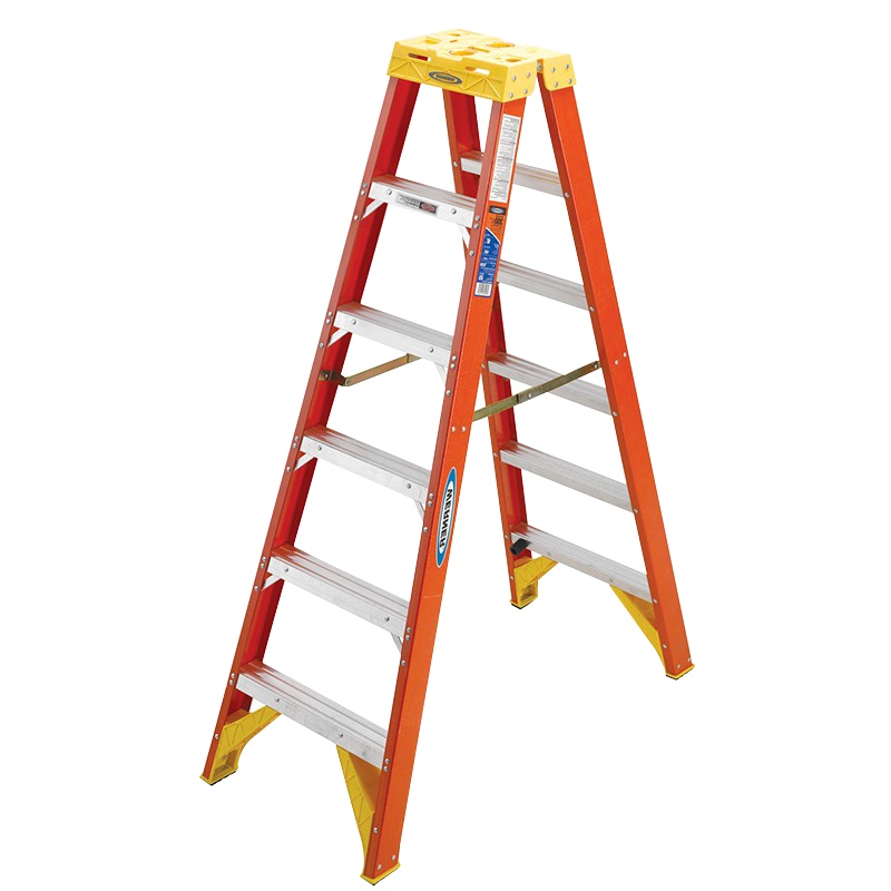 玻璃钢工程梯子双侧折叠人字梯2.1米电工梯子电力电信联通工程绝缘梯七步工业梯