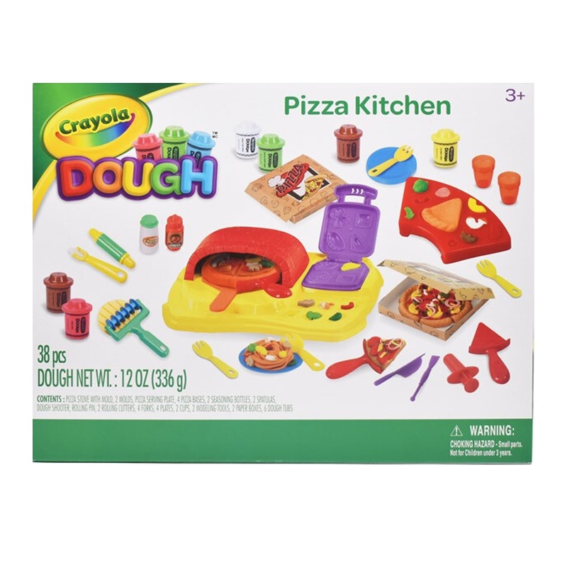 绘儿乐Crayola儿童益智玩具手工DIY模型彩泥魔法甜点工厂套装 披萨厨房高级套装A1-2051