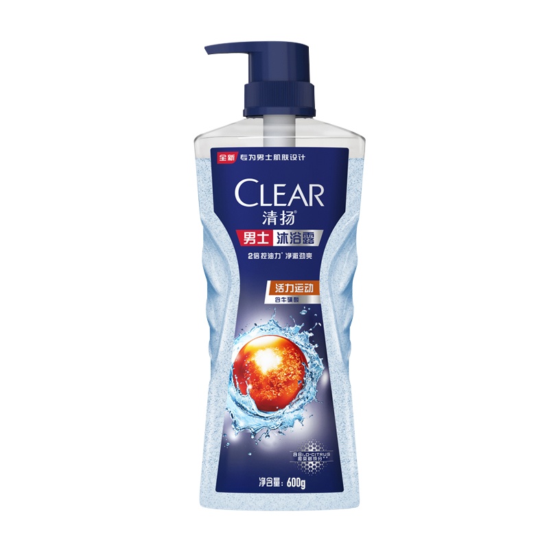 清扬(CLEAR)男士平衡控油沐浴露 活力运动 600G[联合利华]